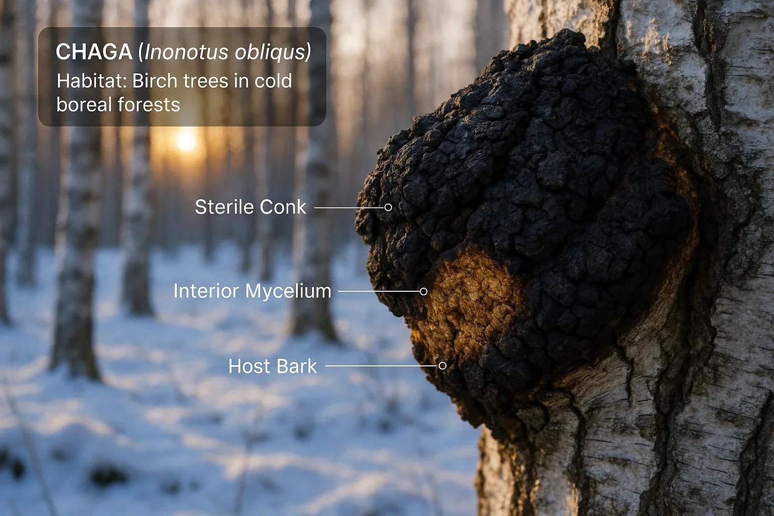 Chaga Mushroom Anatomy