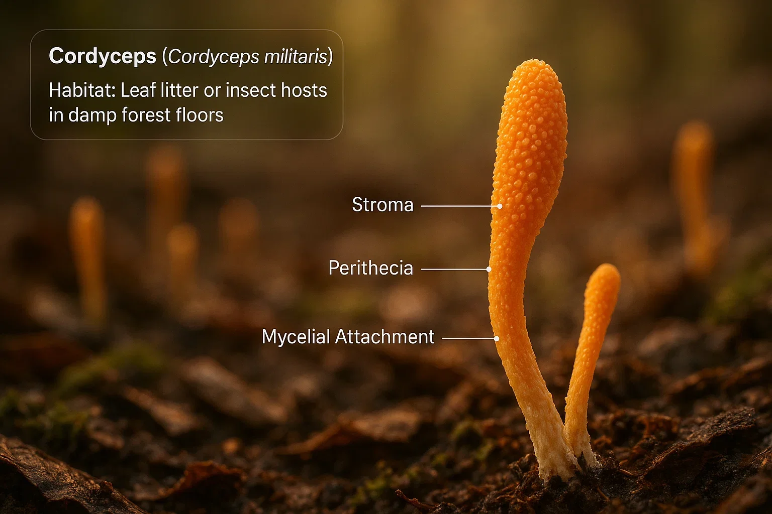 Cordyceps Mushroom Anatomy